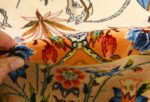 huntig scene vintage isfahan persian rug 51169 pile Nazmiyal