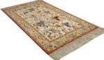 huntig scene vintage isfahan persian rug 51169 side Nazmiyal