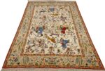 huntig scene vintage isfahan persian rug 51169 whole Nazmiyal