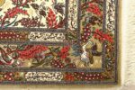 hunting scene vintage qum persian rug 51170 corner Nazmiyal