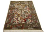 hunting scene vintage qum persian rug 51170 whole Nazmiyal