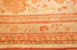 ivory background antique oushak turkish rug 49302 border Nazmiyal