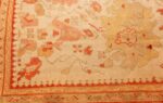 ivory background antique oushak turkish rug 49302 design Nazmiyal