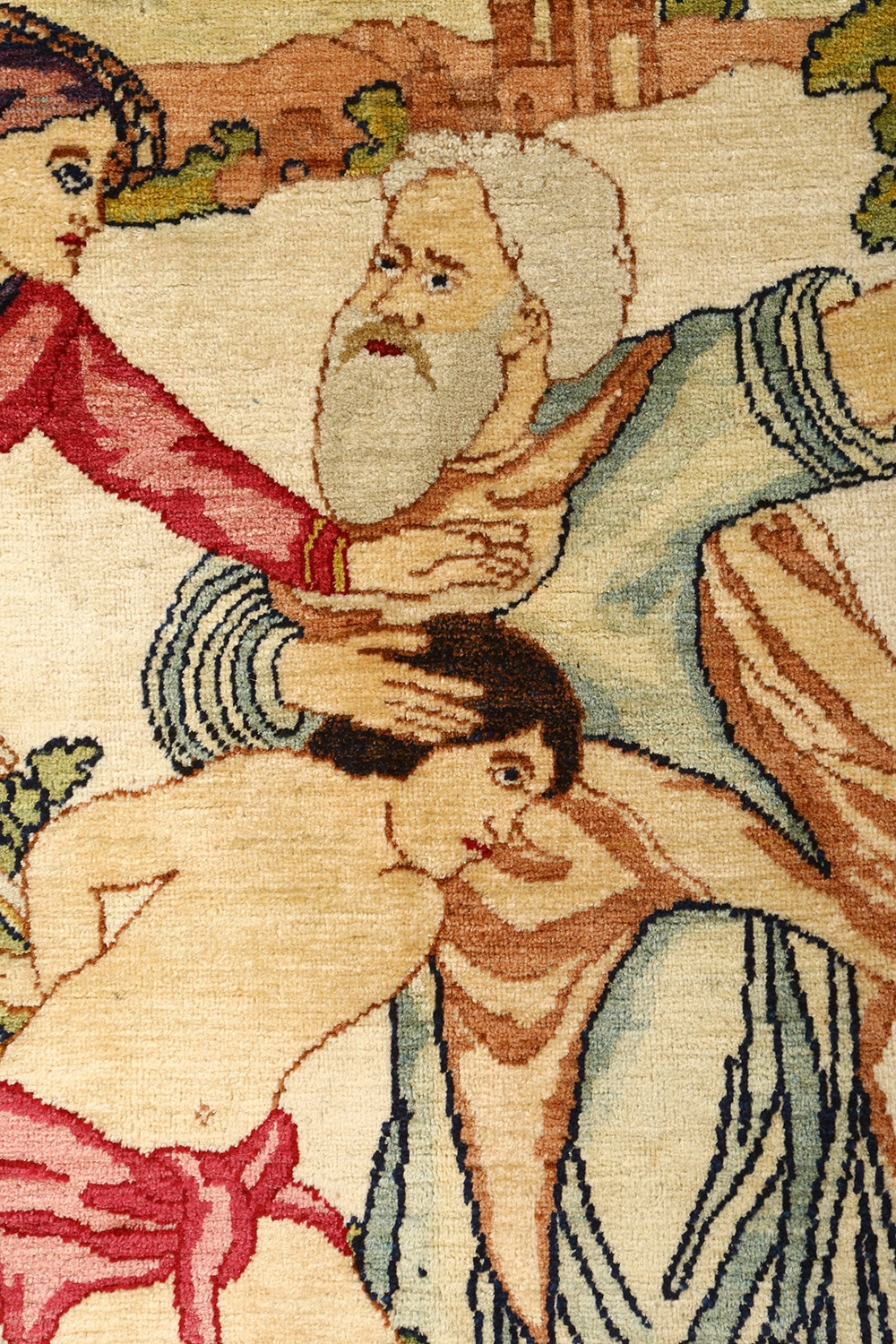 Persian Biblical Kerman Rug Pair 51173 Nazmiyal Antique Rugs