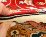 room size red vintage tabriz persian rug 51167 pile Nazmiyal