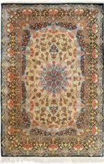silk vintage qum persian rug 51171 Nazmiyal