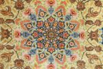 silk vintage qum persian rug 51171 medallion Nazmiyal