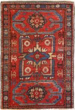 small geometric antique yastic turkish rug 48620 Nazmiyal