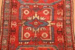 small geometric antique yastic turkish rug 48620 medallion Nazmiyal