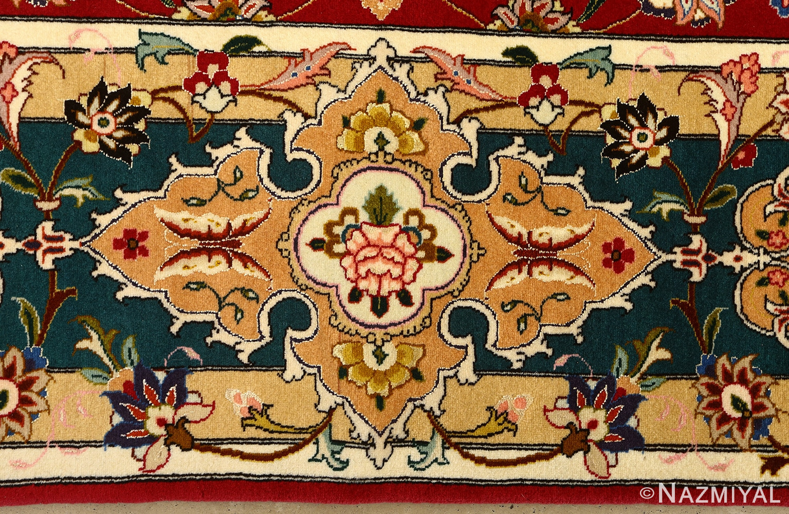 room size red vintage tabriz persian rug 51167 border Nazmiyal
