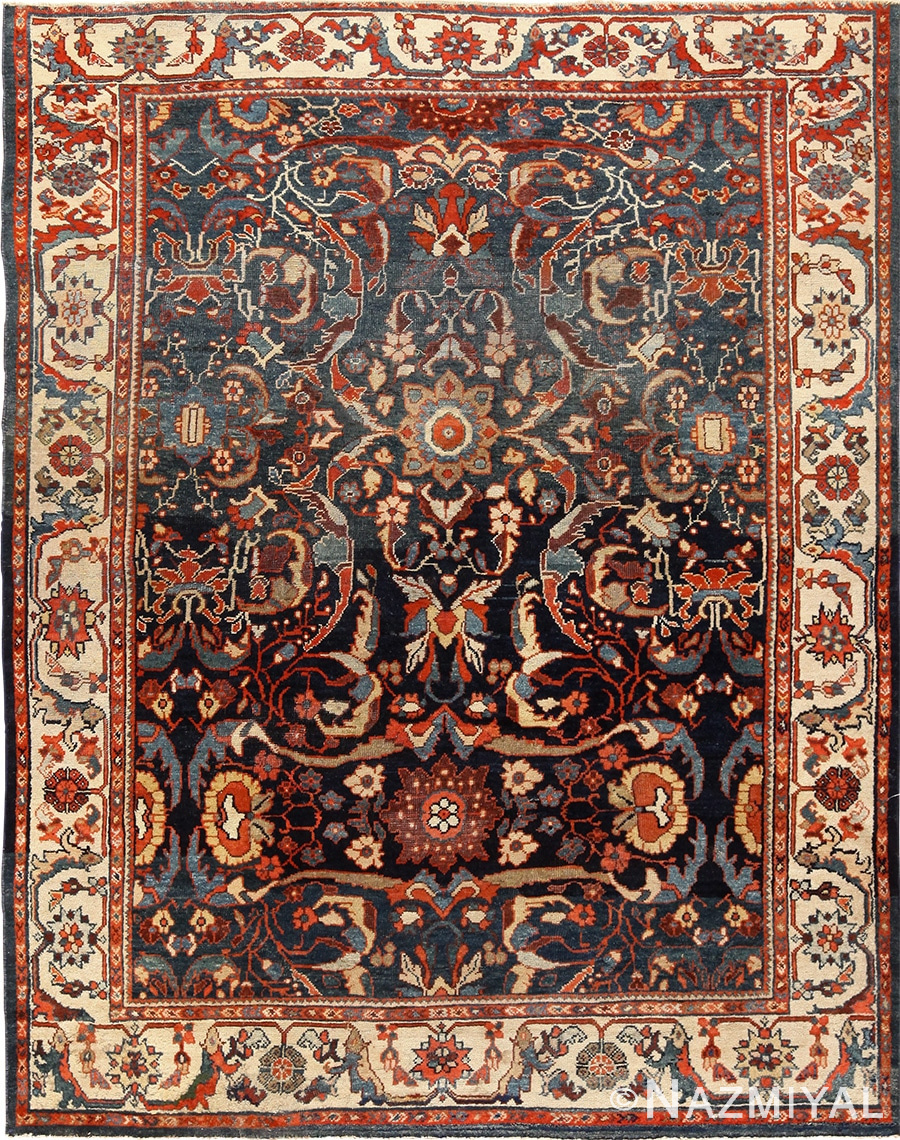 small size antique sultanabad persian rug 49301 Nazmiyal