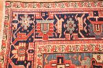 antique red background heriz persian rug 49384 corner Nazmiyal