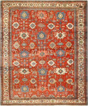 antique red bakshaish persian rug 49393 Nazmiyal
