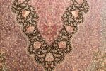 black background modern persian silk qum rug 49422 design Nazmiyal