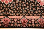 black silk modern qum persian runner rug 49404 border Nazmiyal