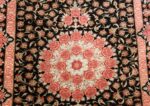 black silk modern qum persian runner rug 49404 medallion Nazmiyal