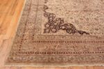 Corner Large floral Ivory and gray Antique Turkish Sivas rug 50416 by Nazmiyal