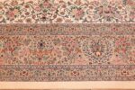 fine modern room size persian silk qum rug 49400 border Nazmiyal