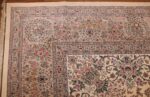 fine modern room size persian silk qum rug 49400 corner Nazmiyal