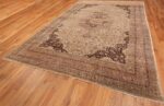 Full Large floral Ivory and gray Antique Turkish Sivas rug 50416 by Nazmiyal