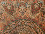 green background modern silk persian qum rug 49413 top Nazmiyal