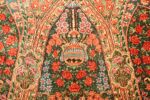 green background modern silk persian qum rug 49413 vase Nazmiyal