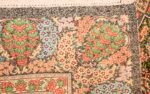 green background modern silk persian qum rug 4941 weave Nazmiyal