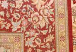 ivory floral modern silk qum persian rug 49418 weave Nazmiyal