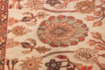 large ivory antique sultanabad persian rug 49312 green Nazmiyal