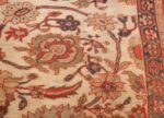 large ivory antique sultanabad persian rug 49312 scrolls Nazmiyal