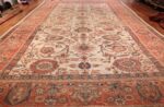 large ivory antique sultanabad persian rug 49312 whole Nazmiyal