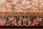 modern persian silk small scatter size qum rug 49405 border Nazmiyal