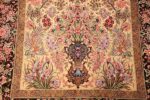 modern persian silk small scatter size qum rug 49405 vase Nazmiyal