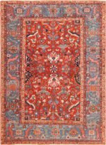 red antique heriz persian rug 49395 Nazmiyal