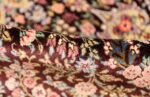 small brown silk modern persian qum rug 49416 pile Nazmiyal