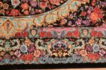 small scatter size modern persian qum silk rug 49410 border Nazmiyal