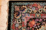 small scatter size modern persian qum silk rug 49410 corner Nazmiyal