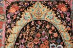 small scatter size modern persian qum silk rug 49410 top Nazmiyal
