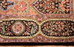 small scatter size modern silk persian qum rug 49409 border Nazmiyal