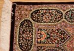 small scatter size modern silk persian qum rug 49409 corner Nazmiyal
