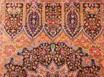 small scatter size modern silk persian qum rug 49409 top Nazmiyal