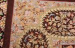small scatter size modern silk persian qum rug 49409 weave Nazmiyal