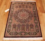 small scatter size modern silk persian qum rug 49409 whole Nazmiyal
