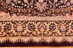 small scatter size silk modern qum persian rug 49407 border Nazmiyal
