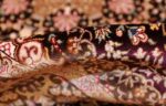 small scatter size silk modern qum persian rug 49407 pile Nazmiyal