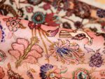 small size fine silk qum modern persian rug 49419 pile Nazmiyal