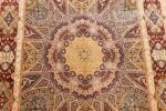 small size geometric modern persian silk qum rug 49421 middle Nazmiyal