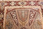 small size geometric modern persian silk qum rug 49421 top Nazmiyal