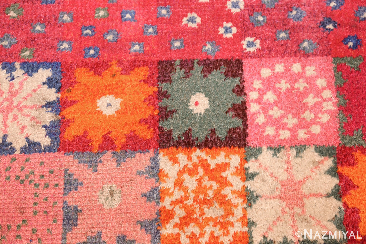 colorful vintage scandinavian rya rug by marianne richter 49438 flowers Nazmiyal
