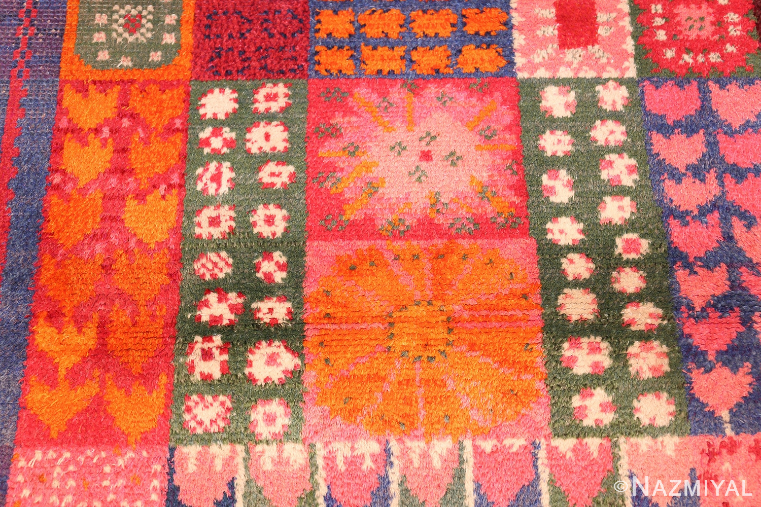 colorful vintage scandinavian rya rug by marianne richter 49438 middle Nazmiyal